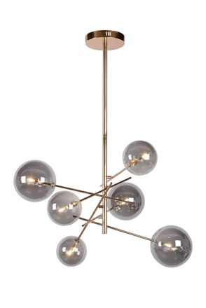 Lucide ALARA Non Dimmable Indoor Adjustable Hanging Spotlight Pendant Light in Gold