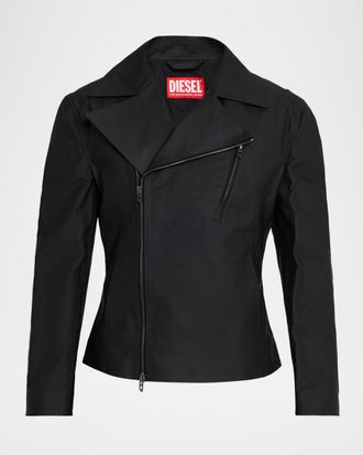 Diesel Mens J-Cecilio Asymmetric-Zip Moto Jacket