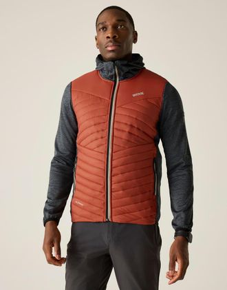 Regatta Andreson - Giacca ibrida trapuntata color mattone e tempesta m&eacute;lange-Rosso