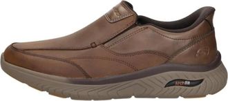 Skechers Arch Fit Crosser - Oak - Heren - Platte Schoenen - Bruin - 45 EU - Schoenen