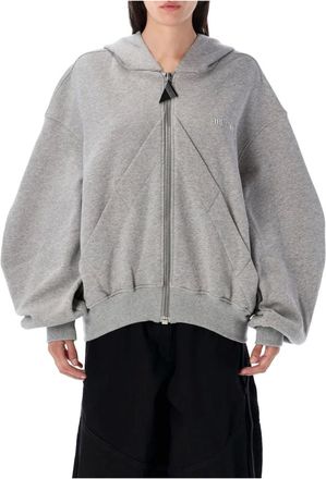 The Attico Dames, Sweatshirts & Hoodies, Grijs, Maat: 2XS Katoen