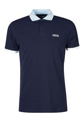 Barbour International MML1299-NY57 Howall Mens Polo SS Night Sky Blue Custom Fit, blue, M