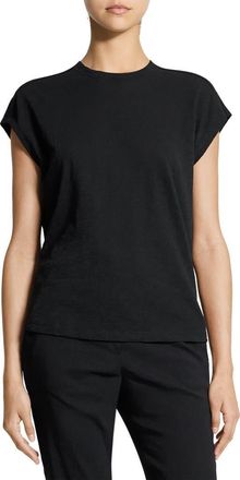 Theory Cap Sleeve Organic Cotton T-Shirt in Black at Nordstrom, Size X-Large