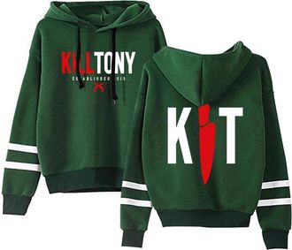 Generic Kill Tony Fashion Mens Hoodie Casual Loose Tracksuit (Green,XL)