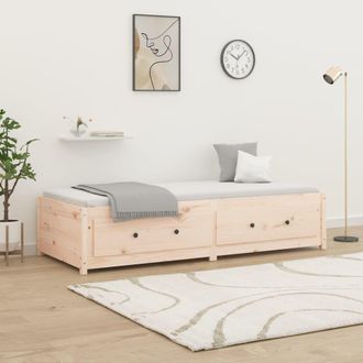 vidaXL Sof&aacute; Cama Sin Colch&oacute;n Madera Maciza De Pino 80x200 Cm Vidaxl