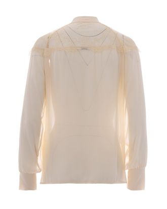Patrizia Pepe Womens Blouse Pizzo Warm Ivory Shirt