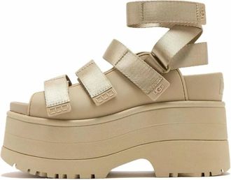 UGG Ugg, Schoenen, Dames, Beige, 41 EU, Polyester, Golden Rise Platform Sandal