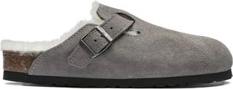 Birkenstock Mules Boston in shearling - Grigio