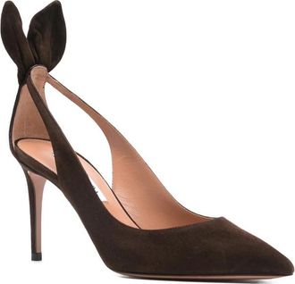 Aquazzura Brown Bow-tie Pumps