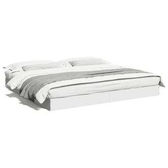 Berkfield Home Bed Frame without Mattress White 180x200 cm Super King Engineered Wood