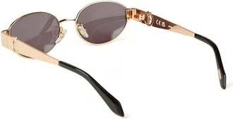 Just Cavalli SJC152 Metal Oval Frame Sunglasses - Gold