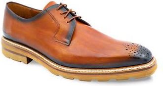 Mezlan Lug Sole Brogue Medallion Derby in Mahogany at Nordstrom Rack, Size 10.5