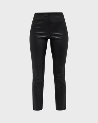 Vince Cropped Leather Leggings