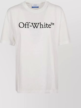 Off-white cotton oversized logo-print t-shirt