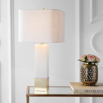 Jonathan Y Designs Jeffrey 29 Metal/Marble LED Table Lamp