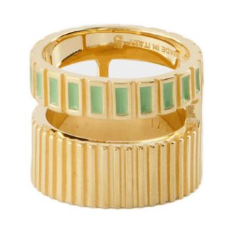 Ivi Seaside Collection Rings, female, Green, Size: 54 MM Slot Ring