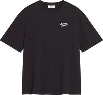 Maison Kitsun&eacute; Handwriting Comfort T-Shirt - Dames - T-shirts - Zwart - XS - Katoen - Tops