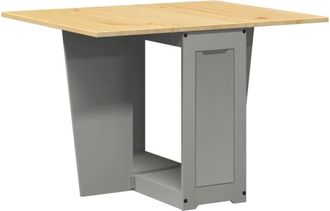 vidaXL Vidaxl - Butterfly Dining Table Foldable Corona Grey Solid Wood Pine