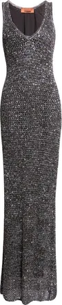 Missoni Metallic Sequin Gown in Black Base With Blue at Nordstrom, Size 40