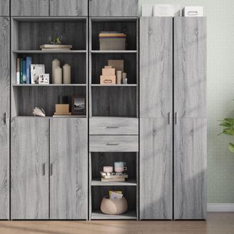 Berkfield Home Highboard Grey Sonoma 45x42.5x185 cm Engineered Wood