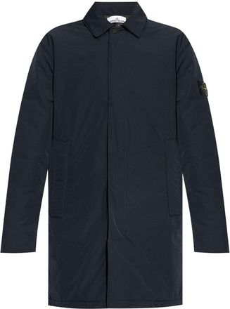 Stone Island micro-twill PrimaLoft-padded coat - men - Polyester - S - Blue