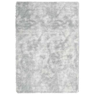 Berkfield Home Shaggy Rug High Pile NAVARRA Silver Grey 200x290 cm Polyester | Size: Medium