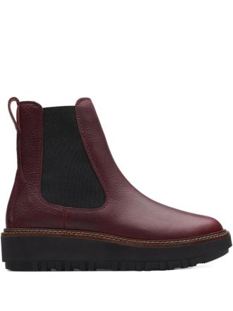 Clarks Orianna leather boots - Red