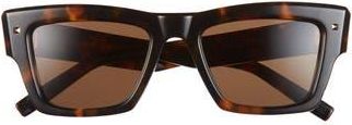 Valentino 50mm Square Sunglasses in Tortoise Tortoise Brown at Nordstrom Rack