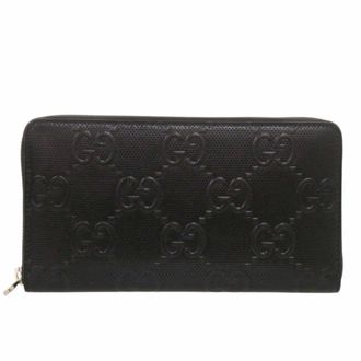 Gucci Black Leather Long Wallet (Bi-Fold) (Pre-Owned)