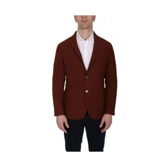 Michael Kors Jassen, Heren, Bruin, XL, Wol, Structured Herringbone Blazer