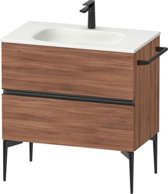 Duravit Duravit Sivida Mueble Bajo Lavabo, 2 Cajones, Tirador Negro