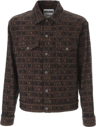 Moschino Logo Jacket - Heren - Spijkerjassen - Bruin - M - Katoen - Jassen