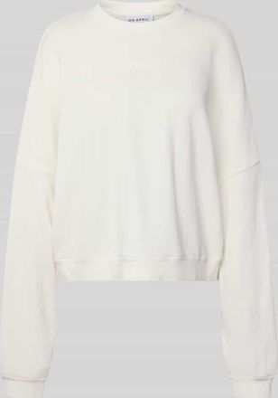 Oh April Oversized Sweatshirt mit gerippten Abschlüssen in Offwhite, Größe XL