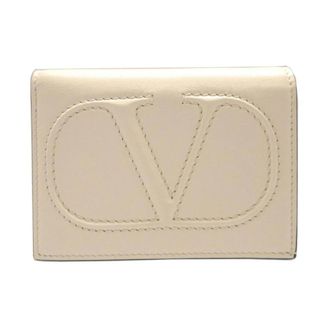 Valentino White Leather Fold Wallet