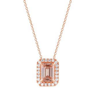 Grown Brilliance 14KT Rose Gold 0.80 Carat Lab Grown Diamond Pendant Necklace for Women