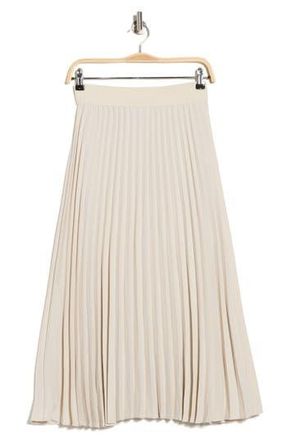 Nordstrom Pleated Midi Skirt in Beige Rainy Day at Nordstrom Rack, Size X-Large