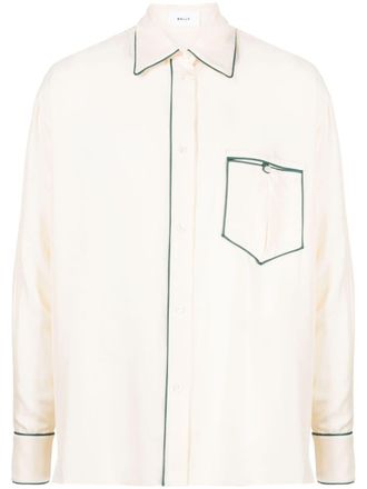 Bally Zijden pyjamashirt - Wit