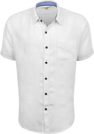 True Grit Mens Dobby Stripe Shirt In White