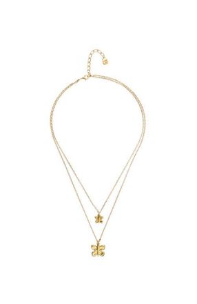 UNOde50 Double Butterfly & Pearl Necklace in Gold-Tone at Nordstrom