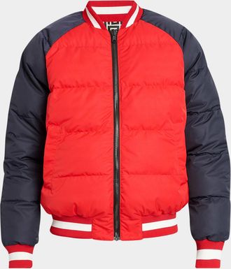 Balmain Mens Bicolor Reversible Down Jacket