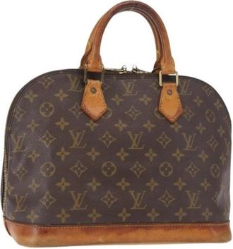 Louis Vuitton Pre-owned Canvas Handtas - Dames - Vintage Handtas - Bruin - ONE Size - Vintage