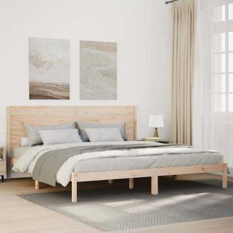 vidaXL Cama Extralarga Sin Colch&oacute;n Madera Maciza 180x210 Cm Vidaxl