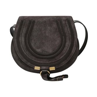 Chlo&eacute; Cross Body Bags, female, Brown, Size: ONE SIZE Small Marcie Saddle Bag