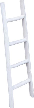 Biscottini International Toallero Escalera De Madera Ba&ntilde;o Moderno Suelo De Pared A Pared Escalera Decorativa Toallero Portaobjetos Librer&iacute;a
