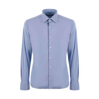 Roberto Ricci Design 24253V11 Shirt - Heren - Zakelijke Overhemden - Blauw - XL - Katoen - Overhemden