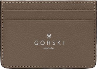 Gorski Leather Card Holder in Taupe at Nordstrom
