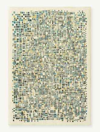 Novatrend Alfombra moderna tejida plana Azul 240x340 cm