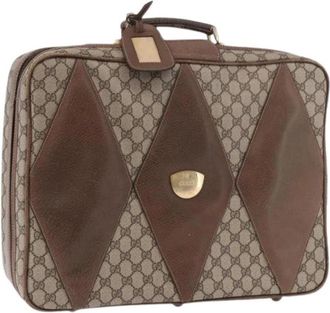 Gucci Pre-owned Vintage Trunk Weekend Bag - Dames - Vintage Weekendtas - Beige - ONE Size - Leer - Vintage