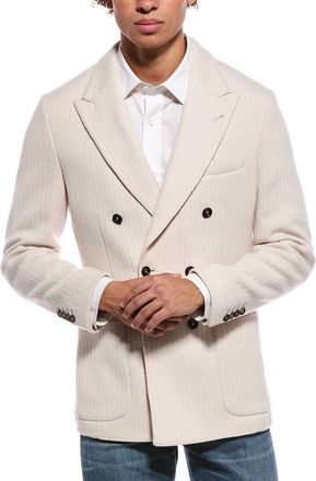 Eleventy Double-Breasted Wool & Cashmere-Blend Jacket