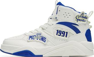 Anta Cement Bubble Lifestyle Shoes White Blue 112248088-5